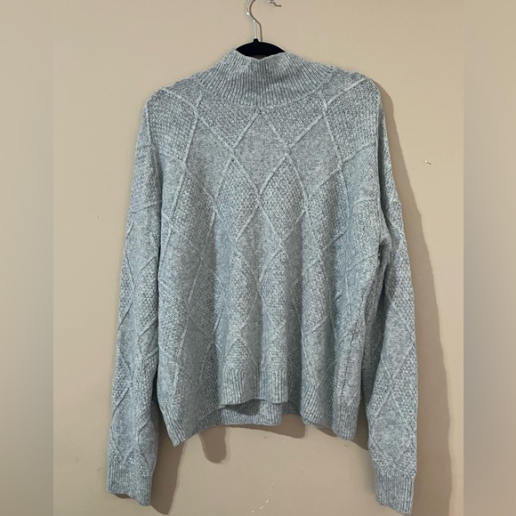 Vineyard Vines Light Gray Turtleneck Cashmere/Wool Blend Sweater Size XL - Picture 1 of 8